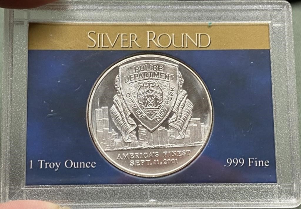 NYPD .999 Silver Troy Ounce Art Round