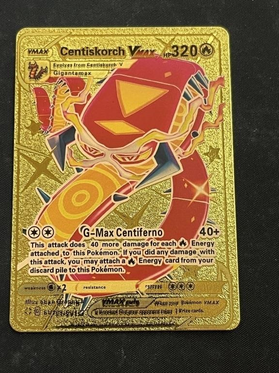 Centiskorch Vmax Gold Foil Pokémon Card