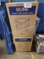 2- uline giant stackable bins