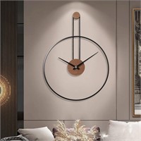 Decorative Wall Clock ,Metal & Walnut