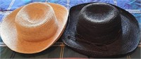 375 - LOT OF 2 STRAW HATS (A17)
