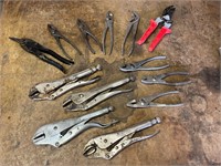 Mixed Hand Tools Lot - Pliers / Cutters / Vise