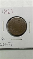 1867 2-cent piece