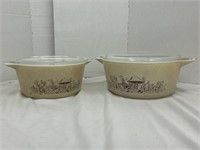 Vintage Pyrex Casserole Dishes With Lids