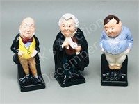 Royal Doulton 4" tall Dickens characters 3pc