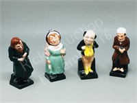 Royal Doulton 4" tall Dickens characters 4 pc