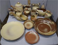 Frankoma brown ware - 16 pcs - including