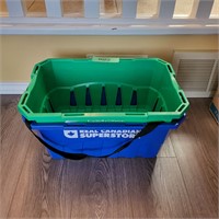 Two Plastic Grocery Baskets