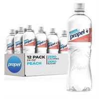 Propel, Peach, Zero Calorie Water, Pack of 12