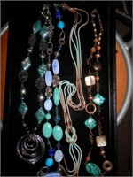 Jewelry-Group of 4-turquoise tone & type necklace