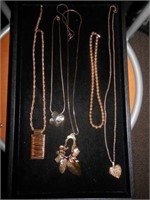 Jewelry-Group of 5 goldtone necklaces one-