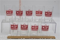 9 KIST BEVERAGES TUMBLERS BY FEDERAL GLASS
