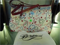 BRIGHTON "HEARTS" CANVAS TOTE WITH DUST BAG