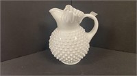 Milk Glass Hobnail Pitcher