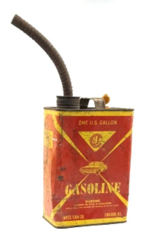 Vintage Jayes Can Co, One Gal. Metal Gas Can