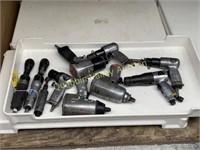 TRAY LOT OF ASSORTED AIR IMPACT TOOLS