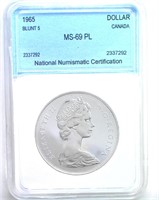 1965 Blunt 5 Dollar NNC MS69 PL Canada