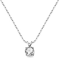 Round .50ct White Sapphire Solitaire Necklace