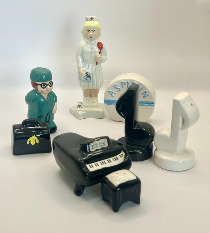 Doctor and Music Collectible Salt and Pepper