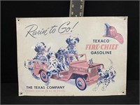 Texaco Fire Chief Metal Sign