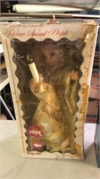 Vintage Christmas doll and carousel