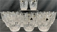 18 Hungarian Crystal Old Fashioned Glasses