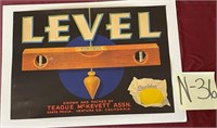 E - "LEVEL" POSTER 10X14" (N36)