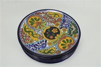 Set of 6 TALAVERA  Pottery Dinner Plates, 12 Inch