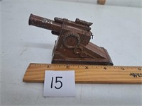 Vintage Manoil Artillery Piece with Spring