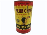 PENN CHIEF MOTOR OIL IMPERIAL QUART CAN