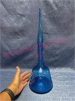 Beautiful blue Blenko Glass decanter