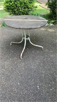 Metal outdoor table. Awesome decor piece