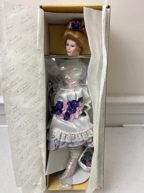 Porcelain Doll "Violet" Romantic Flower Maiden