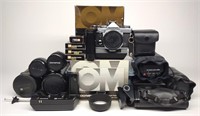 Vintage Olympus OM-1 Camera w/ Accessories