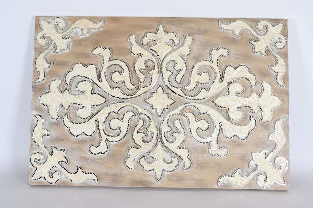 Lg Carved Wood Wall Tile - 4ft x 2.5ft