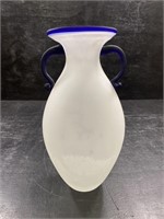 Blown Glass Double Handled Vase