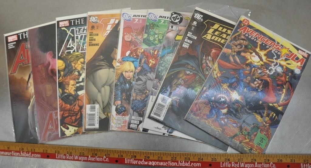 Avengers & Justice League comics, see pics
