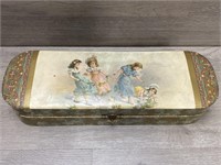 Antique Jewelry Trinket Box 4.5x13"