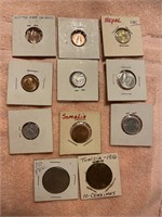 11 coins tunisia, Mexico, Nepal, UAE, Somalia