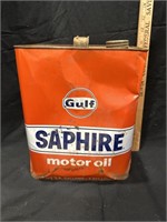 GULF SAPHIRE MOTOR OIL CAN