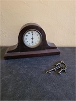 Mantle clock and skeleton keys