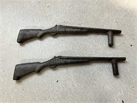 Pair Cast Metal Gun Rifle Drawer Pulls