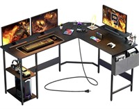 BEXEVUE L SHAPED DESK W/CHARGE STATION 59x47IN