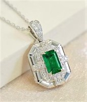 Afghanistan Emerald 18Kt Gold Pendant