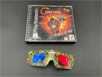 Contra Legacy War PS1 Video Game & 3D Glasses