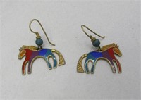 925 Sterling Silver Horse Earrings