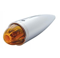 Amber Glass Lens Torpedo Cab Light / Housing 2PK