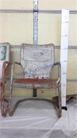Vintage metal lawn chair