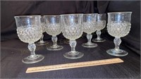 8 Tiara ware stem glasses