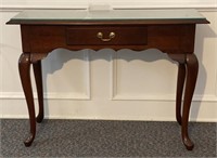 Mahogany Entryway Table with glass top,